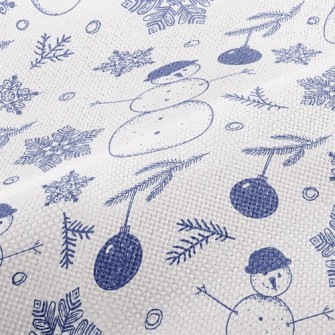 Snowflakes And Snowmen Performance Linen