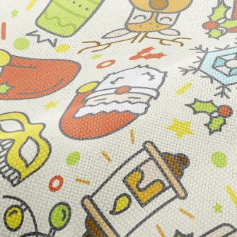Christmas Doodle Performance Linen