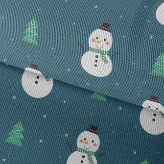 Green Scarf Snowman Waterproof Oxford