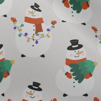 Busy Snowman Chiffon