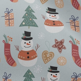 Festive Snowman Chiffon