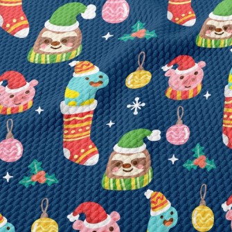 Cute Animal Socks Birdseye Piqué