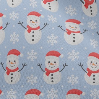 Snowflakes And Snowmen Chiffon