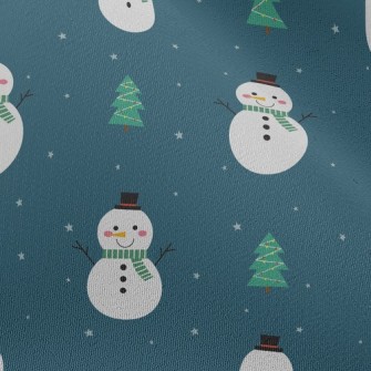 Green Scarf Snowman Chiffon