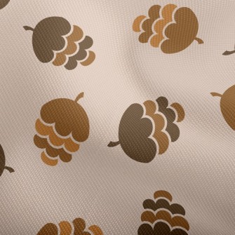 Brown Pine Cones Dobby