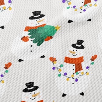 Busy Snowman Birdseye Piqué