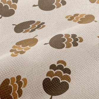 Brown Pine Cones Performance Linen