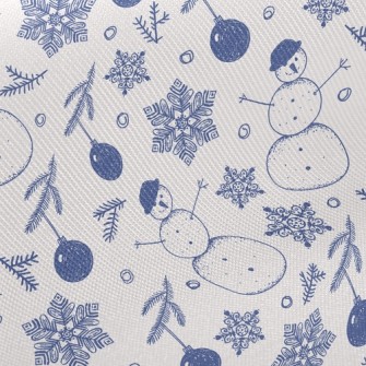 Snowflakes And Snowmen Twill