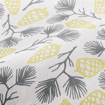 Pine Branches And Pine Cones Performance Linen