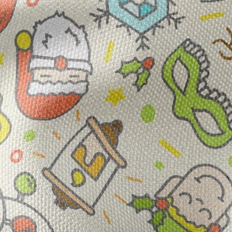 Christmas Doodle Waterproof Canvas