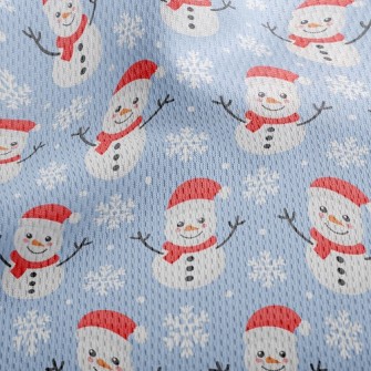 Snowflakes And Snowmen Athletic Mesh Flat Back