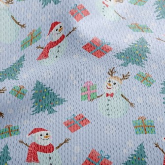 Reindeer Snowman Athletic Mesh Flat Back