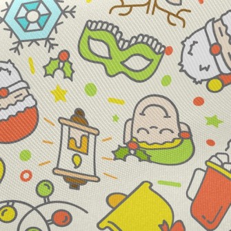 Christmas Doodle Twill