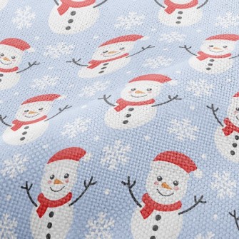 Snowflakes And Snowmen Performance Linen