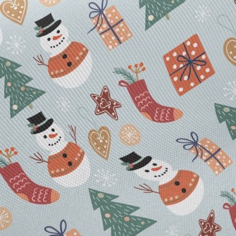 Festive Snowman Twill