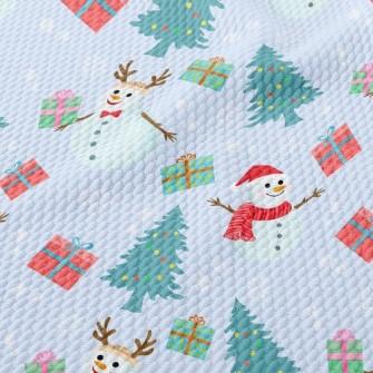 Reindeer Snowman Birdseye Piqué