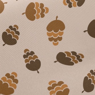 Brown Pine Cones Twill