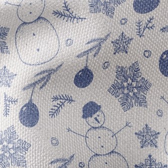 Snowflakes And Snowmen Waterproof Canvas