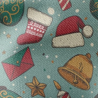 Christmas Hat Socks Balls Waterproof Canvas