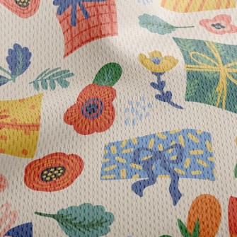 Flowers And Gift Boxes Athletic Mesh Flat Back