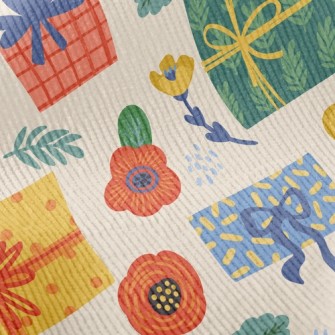 Flowers And Gift Boxes Standard Corduroy