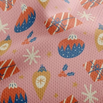 Christmas Wrapping Lights Athletic Mesh Flat Back