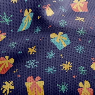 Christmas Gift Snowflake Athletic Mesh Flat Back