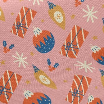 Christmas Wrapping Lights Twill