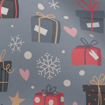 Christmas Gifts And Snowflakes Chiffon