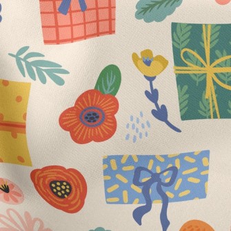 Flowers And Gift Boxes Stretch Ponte