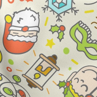 Christmas Doodle Stretch Ponte