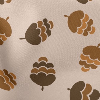 Brown Pine Cones Stretch Ponte