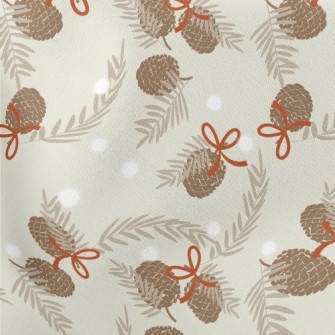 Christmas Pinecones Stretch Ponte