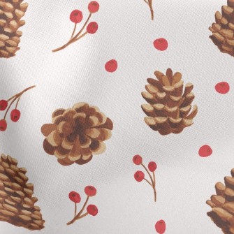 Cute Pine Cones Stretch Ponte