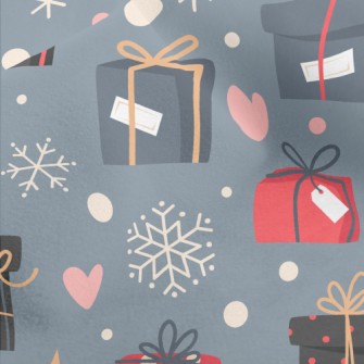 Christmas Gifts And Snowflakes Micro Fleece