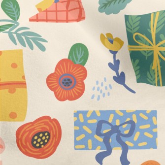 Flowers And Gift Boxes Micro Fleece