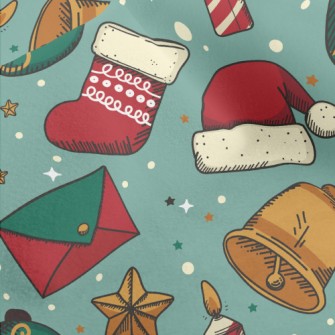 Christmas Hat Socks Balls Micro Fleece