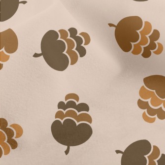 Brown Pine Cones Micro Fleece