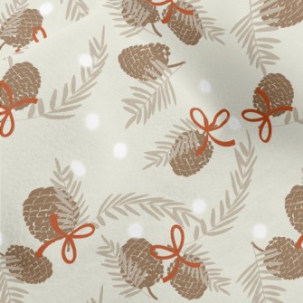 Christmas Pinecones Micro Fleece