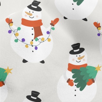 Busy Snowman Micro Fleece