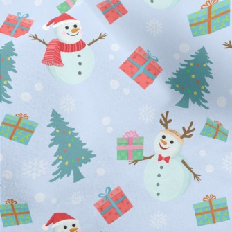 Reindeer Snowman Micro Fleece