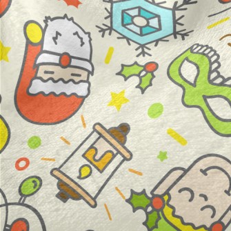 Christmas Doodle Minky