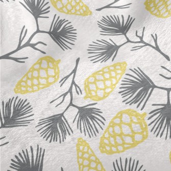 Pine Branches And Pine Cones Minky