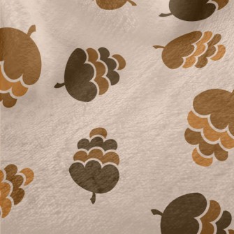Brown Pine Cones Minky