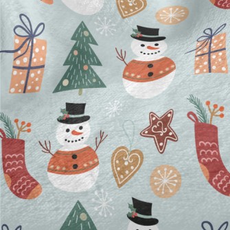 Festive Snowman Minky