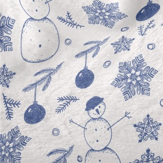 Snowflakes And Snowmen Minky