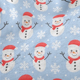 Snowflakes And Snowmen Minky