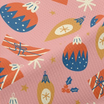 Christmas Wrapping Lights Piqué