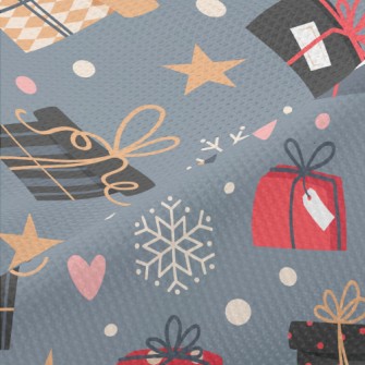 Christmas Gifts And Snowflakes Piqué