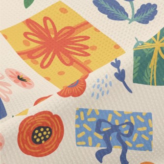 Flowers And Gift Boxes Piqué